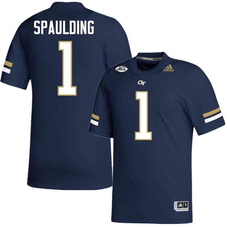 Cayman Spaulding Georgia Tech Jerseys,Georgia Tech Yellow Jackets College Football Uniforms-Navy Cayman Spaulding Georgia Tech Jerseys,Georgia Tech Yellow Jackets College Football Uniforms-Navy